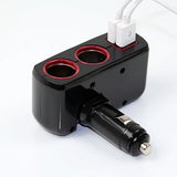 Car Cigarette Lighter With 2 USB Ports