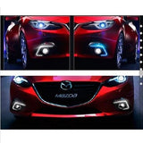 Pair C-Shape LED Daytime Running Light For Mazda 3 Axela DRL Fog Lamp 2014 and up + Turn Signal