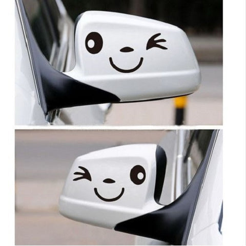 Smiling Face Decal For Mirrors (1 Pair)