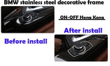 BMW stainless steel multimedia buttons decorative frame for Series 1/3/5/7/x1/x3/x5/x6