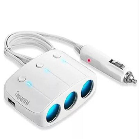 INNORI Dual USB Travel Car Charger Swivel Plug,colors available