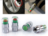 4 x Car Valve Tyre Caps Dust Monitor Wheel Pressure Tire Air Sensor