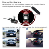 4.3 inch HD Blue Rearview Mirror Dual Lens Car DVR Dash Camcorder Video Driving Recorder