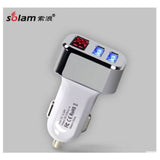 SOLAM-Latest Compact Multifunction SMART Car Battery Voltmeter with Auto Power Detection Car USB Charger - New Year Clearance Sale