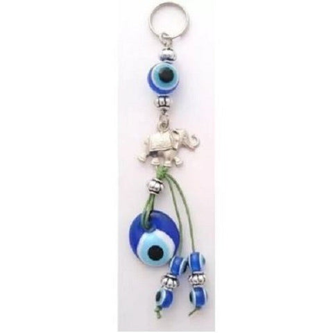 Grand Bazaar Imports Evil Eye Car Decoration/key Chain with Elephant