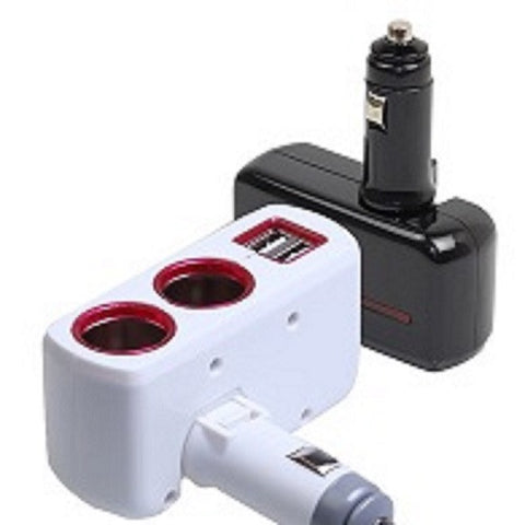 Car Cigarette Lighter With 2 USB Ports