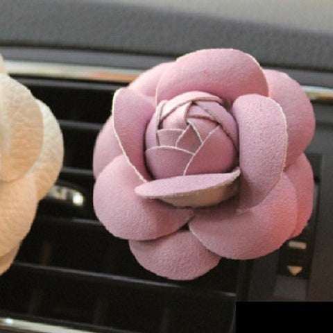 Car Freshener Holder (Leather Flower Design)