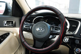 KIA steering wheel Leather cover (fit for size 37-38cm wheel)