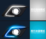 Pair C-Shape LED Daytime Running Light For Mazda 3 Axela DRL Fog Lamp 2014 and up + Turn Signal