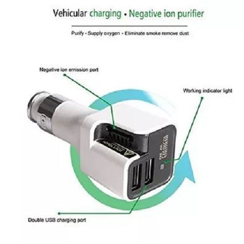 Atree Car Charger Car Air Purifier 10w USB Car Charger with 2-port Rapid USB for Iphone, Ipad Air 2,