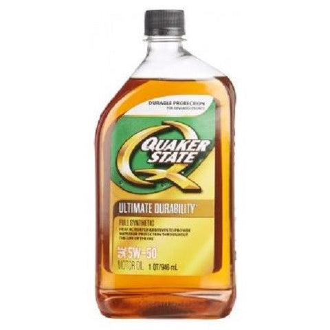 Quaker State 5W-50 Ultimate Durability Full Synthetic Engine Oil - 1 qt(946ml)