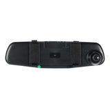 4.3 inch HD Blue Rearview Mirror Dual Lens Car DVR Dash Camcorder Video Driving Recorder