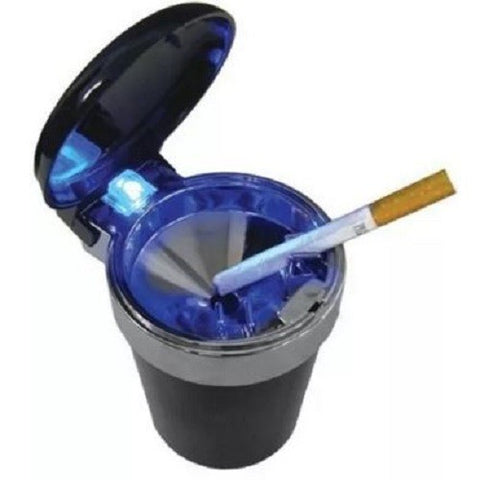 Zone Tech Car Smokeless Ash Tray Blue LED Cool Light Indicator Travel Auto Cigarette Odor Remover Sm